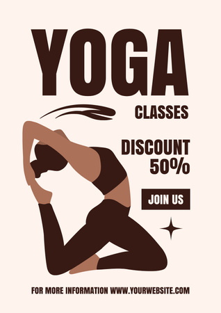 Ontwerpsjabloon van Poster van Yoga Studio Aanbieding