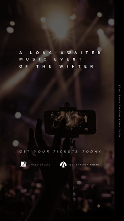 Shooting Concert on Phone Instagram Video Story tervezősablon