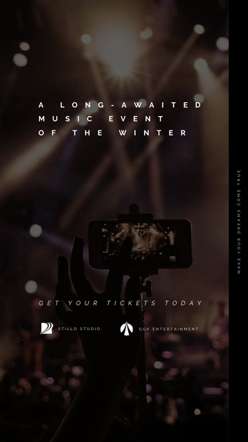 Platilla de diseño Shooting Concert on Phone Instagram Video Story