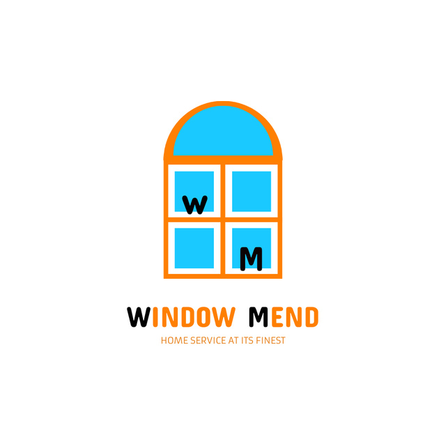 Template di design Window mend logo design Logo