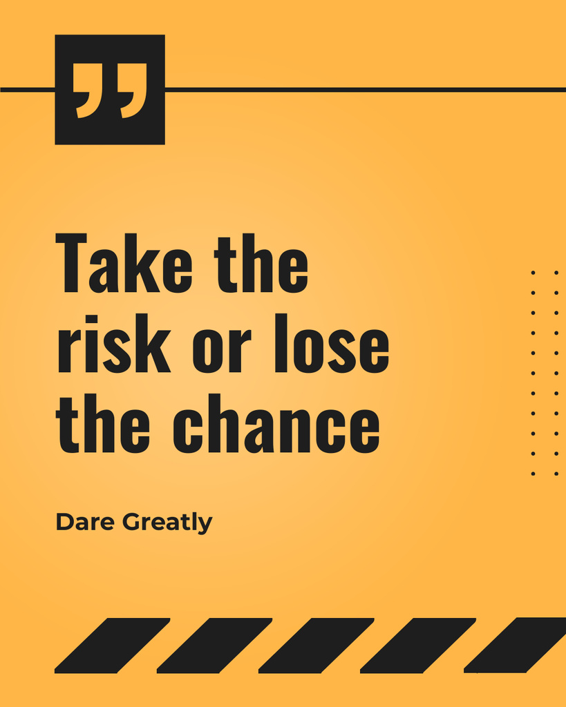 Template di design Inspirational Quote About Taking Risk Instagram Post Vertical