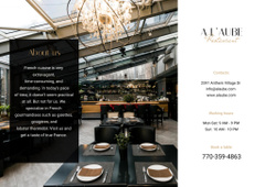 Modern Restaurant's Promo with Plate and Glass