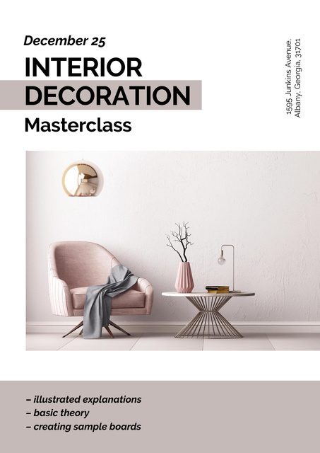 Mastering Interior Design Decoration Principles Poster Design Template