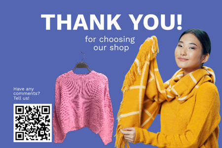 Szablon projektu Thank You for Choosing Our Shop Postcard 4x6in