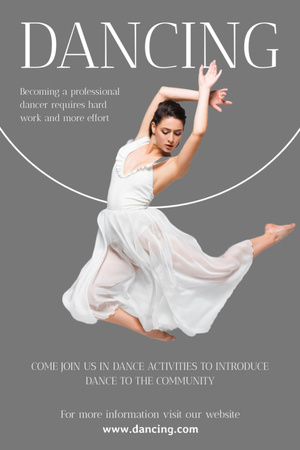 Designvorlage Passionate Professional Dancer für Flyer 4x6in