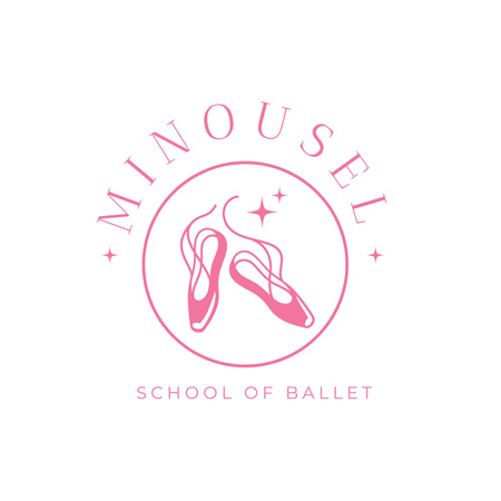 バレエスクールの広告 Animated Logoデザインテンプレート