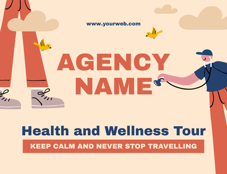 Healthcare and Wellness Tour Thank You Card 5.5x4in Horizontal Design Template