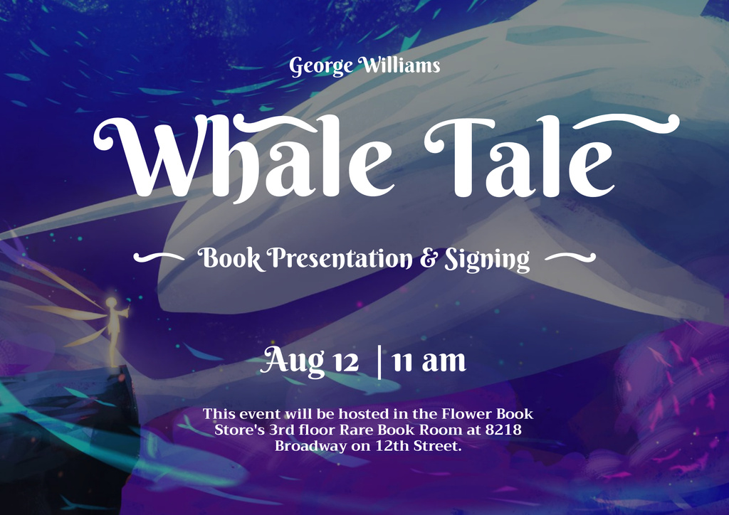 Ontwerpsjabloon van Poster B2 Horizontal van Fantasy Tales Book Presentation