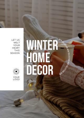 Special Offer of Winter Home Decor Postcard 5x7in Vertical Design Template
