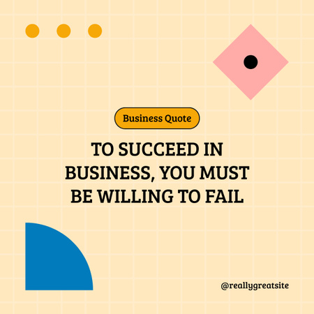 Ontwerpsjabloon van LinkedIn post van Motiverende zin over succes en mislukking