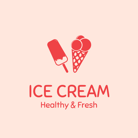 Ontwerpsjabloon van Logo van Yummy Ice Cream Offer