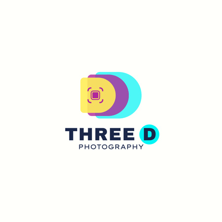 Emblem of Photography Studio with Bright Elements Logo Design Template