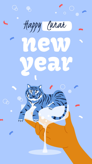 Plantilla de diseño de Chinese New Year Holiday Greeting Instagram Video Story 