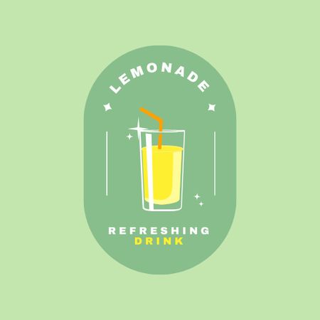 Lemonade Offer with Refreshing Drink Logo Design Template