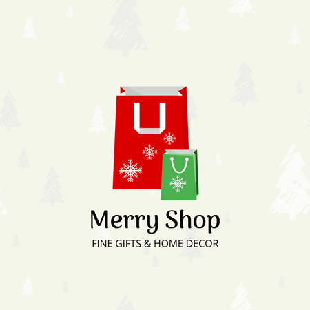 Ontwerpsjabloon van Logo van kerstvakantie verkoop aankondiging