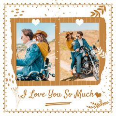 Photo of Couple in Love on Motorcycle