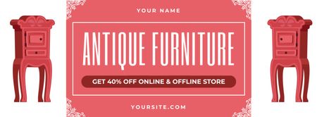Antique Furniture With Ornamental Nightstand At Discounted Rates Facebook cover Design Template