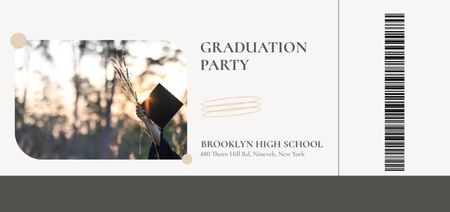 Graduation Party Announcement Ticket DL Design Template