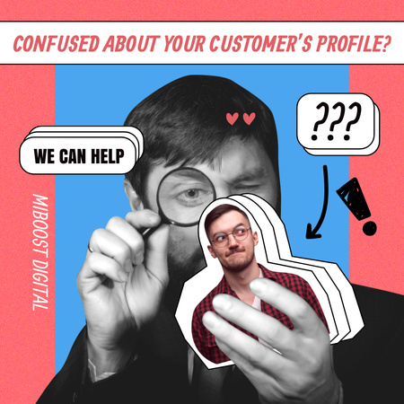 Funny Joke about Customer's Profile Instagramデザインテンプレート