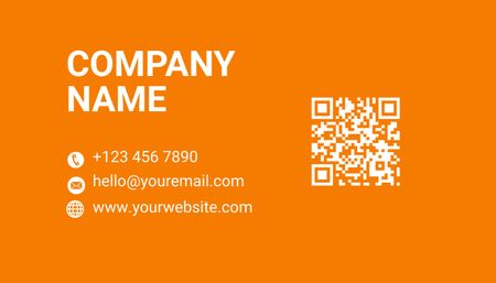 Minimalist Simple Ad of Floral Shop in Orange Business Card US Design Template