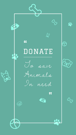 Donation for Animals Ad Instagram Story Design Template