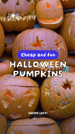 Affordable And Carved Pumpkins For Halloween Offer TikTok Video Design Template