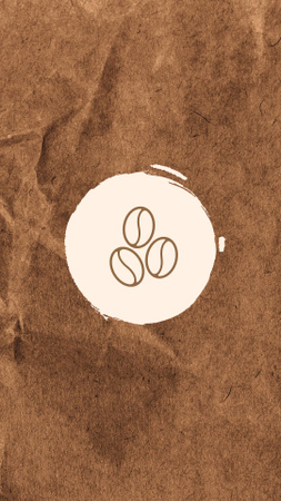Plantilla de diseño de ilustración de granos de café Instagram Highlight Cover 