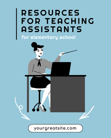 Resources for Teaching Assistants Poster 16x20in Design Template
