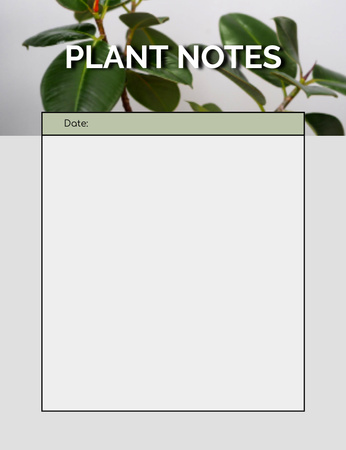Designvorlage Plants Cultivation Notes für Notepad 107x139mm