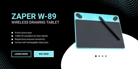Plantilla de diseño de Purchase Offer for Electronic Drawing Tablet Twitter 