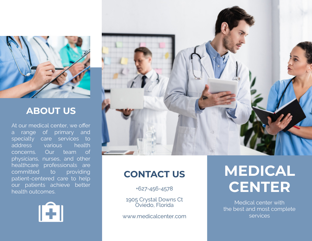 Best Medical Center Service Offer Brochure 8.5x11in Modelo de Design