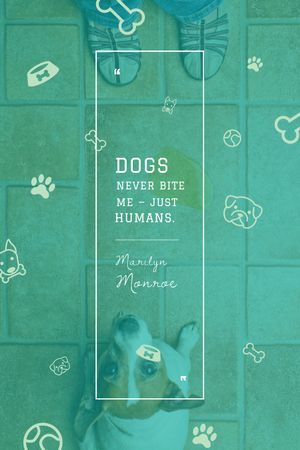 Modèle de visuel Dogs Quote with cute Puppy - Tumblr