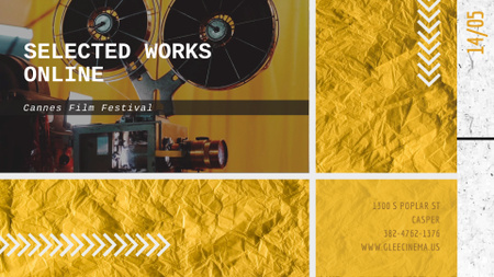 Cannes Film Festival In Yellow Full HD video Design Template