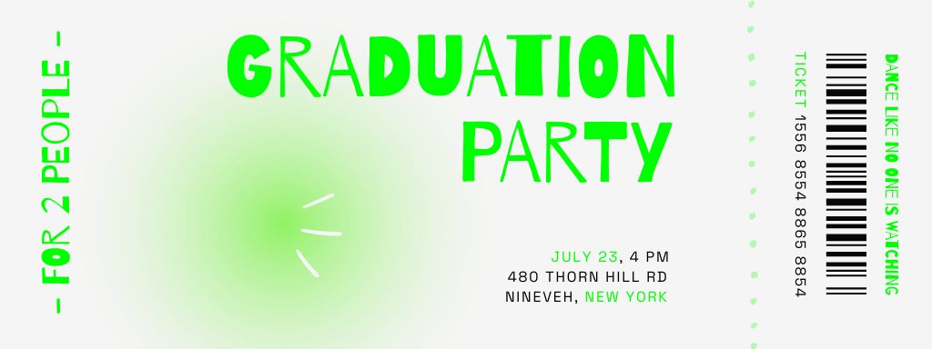 Graduation Party Announcement Ticket – шаблон для дизайна