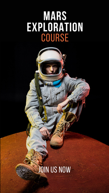 Mars Exploration Course Announcement Instagram Story Modelo de Design
