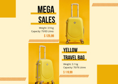 Durable Travel Bags Sale Offer With Yellow Suitcase