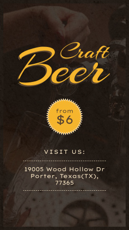 Crafted Beer With Best Price Offer TikTok Video Design Template