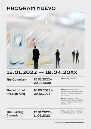 Plantilla de diseño de galería de arte anuncio de la exposición Poster 