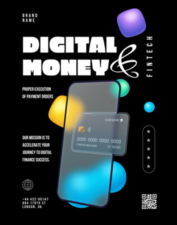 Digital Services Ad Poster 22x28in Tasarım Şablonu