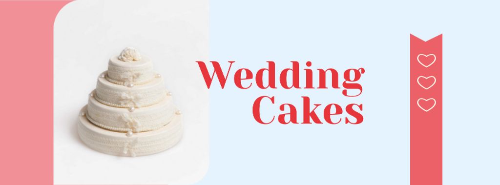 Platilla de diseño Wedding Cakes Sale Offer Facebook cover