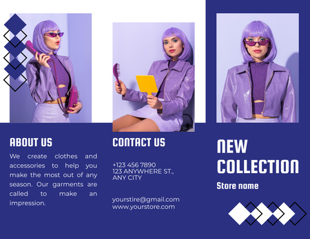 Collage with Proposal of New Collection of Women's Clothing Brochure 8.5x11in Design Template