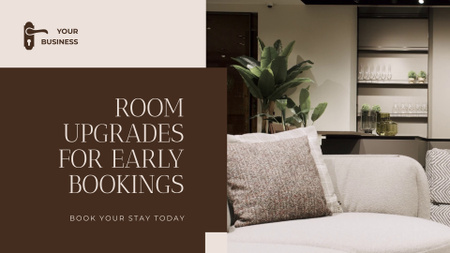 Elegant Room Upgrades For Early Booking As Gift Offer Full HD video Design Template