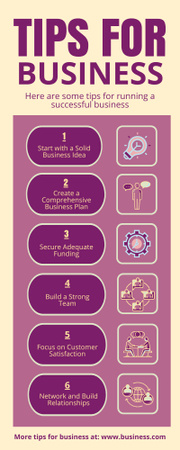 Platilla de diseño Overview of Business Tips Infographic