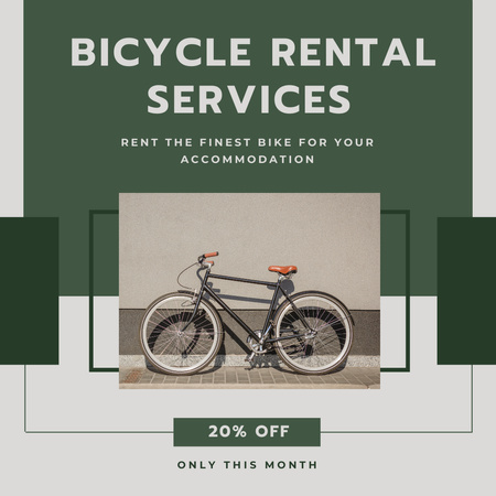 Bicycle Rental Business Ad Instagram – шаблон для дизайна