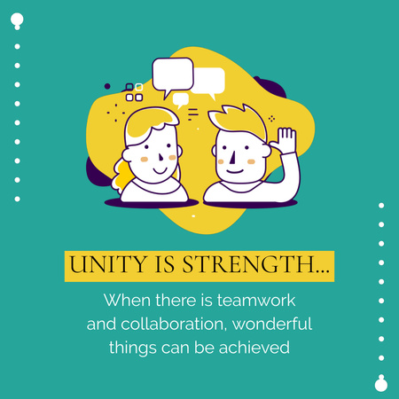 Ontwerpsjabloon van Animated Post van Zakelijk citaat over teamwerk en succes