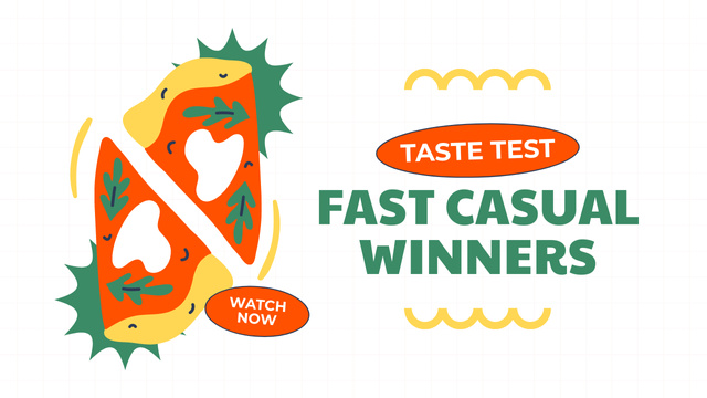 Plantilla de diseño de Fast Casual Food Offer with Pieces of Pizza Youtube Thumbnail 