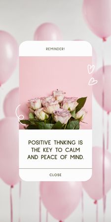 Uplifting Quote About Positive Thinking Graphic Design Template