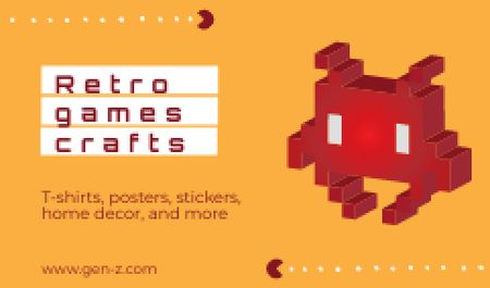 Cute Game Character Business card Design Template