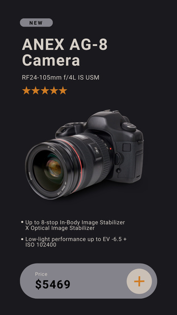 Photography Camera Sale Instagram Story Πρότυπο σχεδίασης