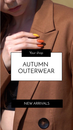 Fashion Offer of Autumn Outerwear Instagram Video Story Modelo de Design